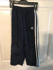 Adidas Sweatpants Kids 5 Lot Of 2 Pre owned Red and Black. Blue White Stripe - Picture 1 of 4