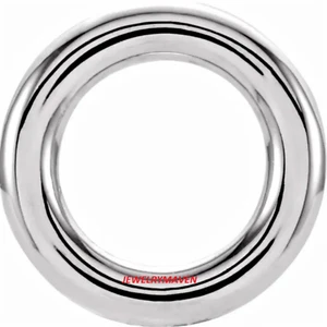 Anillo de salto grueso 10 mm OD 6,5 mm ID SÓLIDO platino 950 calibre 14ga CERRADO hecho en EE. UU. - Imagen 1 de 3