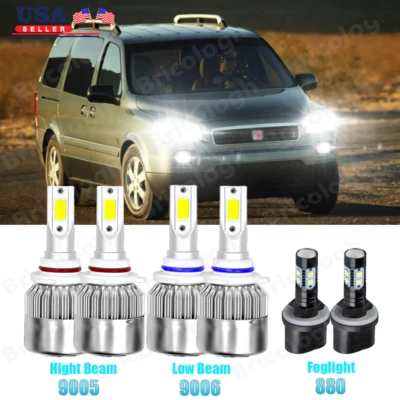 Kit de faros delanteros LED 6000K para Saturn Vue 2002-2007 + combo de 6 bombillas antiniebla Foto 1 de 4