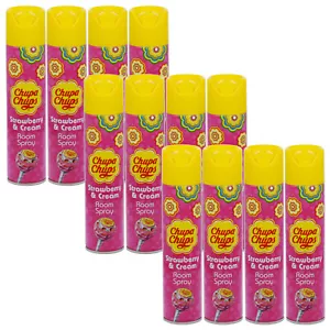 12x Chupa Chups Lufterfrischer - Erdbeere & Creme - 300ml - GRATIS Kühlschrankmagnet - Bild 1 von 4