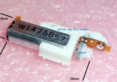 Mini - Motor 3-5VDC mit Speed - Sensor & Halteprofil + 1Hall ... DIY - Bild 1 von 3