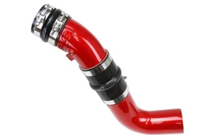 HPS Red Intercooler Charge Pipe with Silicone Boots Cold Side 17-120R - Picture 1 of 3