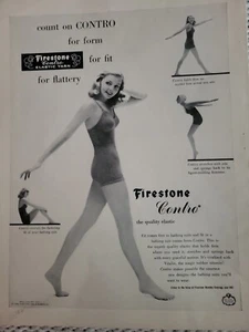 1948 women's Firestone Contro swimsuit bathing suit vintage fashion ad - Picture 1 of 1