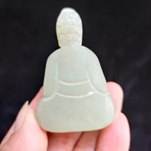 Chinese jade Antique hand-carved pendant necklace The jade Buddha statue 3233 - Picture 1 of 6