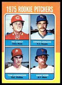 1975 Topps Pat Darcy/Dennis Leonard/Tom Underwood/Hank Webb Rookie Cincinnati