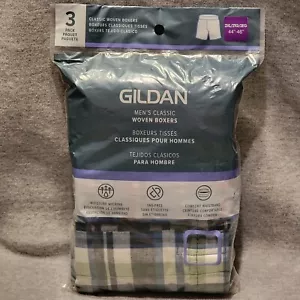 Gildan 2XL Boxer Classici Tessuti Uomo Senza Tag Intimo Malvagio 3pk - Foto 1 di 4