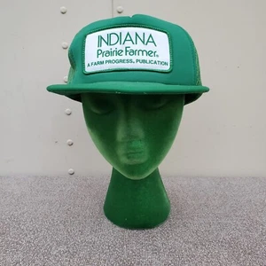 Vtg K-Products Indiana Prairie Farmer Trucker Mesh Snapback Hat Tractor Seed - Picture 1 of 11
