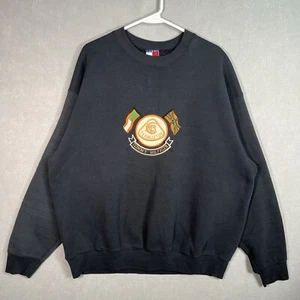 Vintage 90s Tommy Hilfiger Lotus Formula 1 Boot Sweatshirt Adult XL Black Mens - Picture 1 of 12