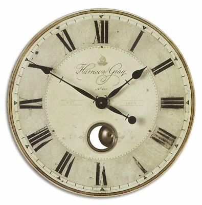 Uttermost 6032 Harrison Gray 23" Clock - Image 1 of 2