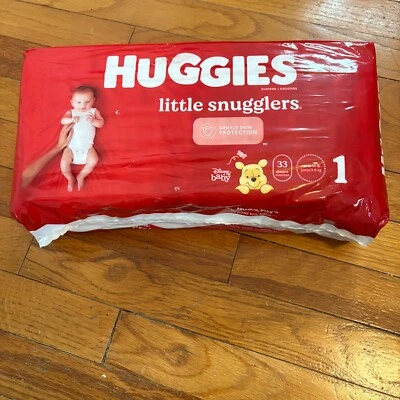 Pañales de protección suave Huggies Little Snugglers tamaño 1 - 8-14 lb 33 quilates Pooh Foto 1 de 2