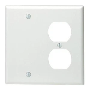 Cubierta de placa de pared blanca combo dúplex en blanco irrompible Lexan - Imagen 1 de 1