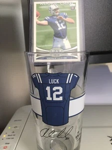 NFL Indy Colts Andrew Luck #12 Arby's Signature Glass 6 1/4" NFLP With Luck RC - Picture 1 of 3