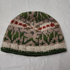 Gorro de invierno tejido con cable Erin Knitwear Irlanda verde forrado de lana - Imagen 1 de 4