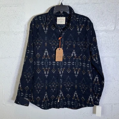 Weatherproof Vintage Men's Southwest Unlined Shirt Jacket Blue Moss small $85  - Image 1 of 4