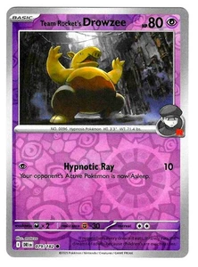 TARJETA HOLO INVERSA POKEMON TEAM ROCKET'S DROWZEE 079/182 RIVALES DESTINADOS - Imagen 1 de 2