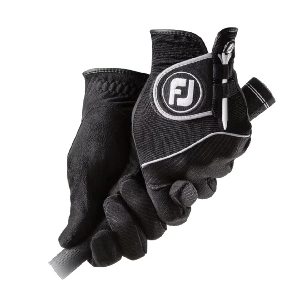 Par de guantes de golf FootJoy RainGrip negros para hombre Foto 1 de 1