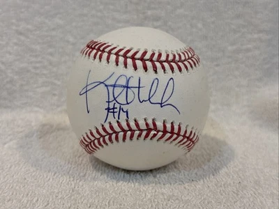 美丽的肯特·赫贝克亲笔签名 OML(曼弗雷德)棒球,明尼苏达双城队,很好! — 第 1/2 张图片