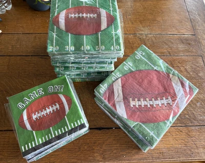 Servilletas de fiesta de fútbol americano NFL, merienda de cena, selectas, muchas disponibles, papel de 16 quilates nuevas en paquete nuevas con etiquetas Foto 1 de 3