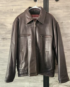 Couture by J. Park Lamb Leather Jacket Men's Size L Full Zip Blend Wool Lining - Picture 1 of 11