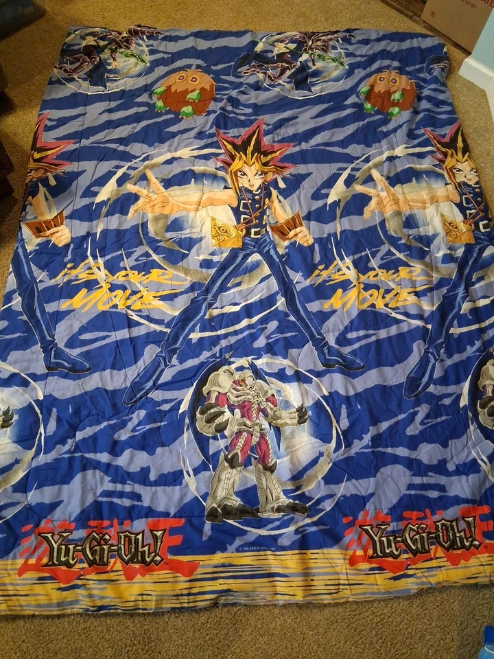 Vintage Yu-Gi-Oh! 1996 Kazuki Takahashi Comforter 86" x 63" Twin/Full - Image 1 of 4