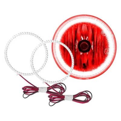 LED Fog Lights Halo Ring Lights Red For 2005-2010 Chrysler 300C Foto 1 de 4
