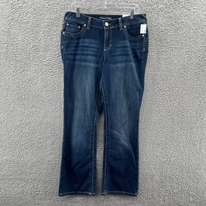 New Maurices Jeans Womens 12 Short Slim Boot Cut Midrise Blue Denim Flex Stretch - Picture 1 of 10