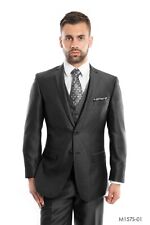 Ultra Slim Fit 3 Piece Men's Herringbone Suit
