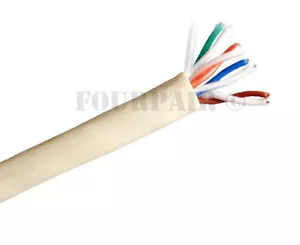 CAT5e Indoor Outdoor UV Ethernet Cable CMR Beige 1000FT - BARE COPPER - Picture 1 of 1