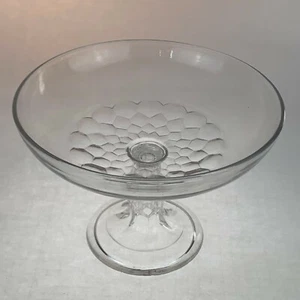 1864 New York, Wabenmuster EAPG Feuerstein Glas Kompott New England Glass Co. - Bild 1 von 8