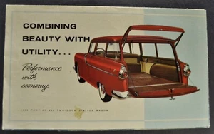 1955 Pontiac 860 Station Wagon Mailer Brochure Folder Nice Original 55 - Picture 1 of 4