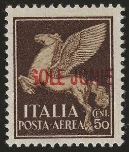 1941 Isole Jonie - 50 c. Posta Aerea soprastampa varietà SOLE JONIE MNH** - Foto 1 di 2