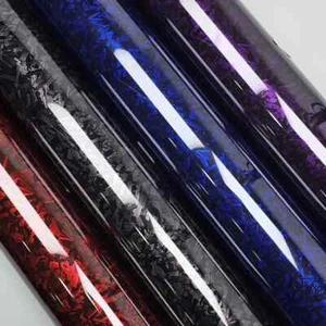 High Glossy Purple Black Red Forged Carbon Fiber Wrap Vinyl Decal Film Wrapping - Picture 1 of 33