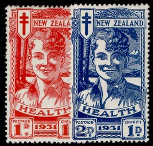 NEW ZEALAND GV SG546-547, 1931 health stamps set, LH MINT. Cat £160. - Picture 1 of 1