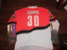 RAY SOMMO AMA MOTOCROSS JERSEY LARGE RACE WORN VINTAGE FOX 1990,GOOD CONDITION
