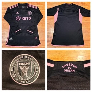 Adidas 2023-24 Inter Miami CF Maglia da trasferta manica lunga uomo 2XL, nero e rosa - Foto 1 di 20