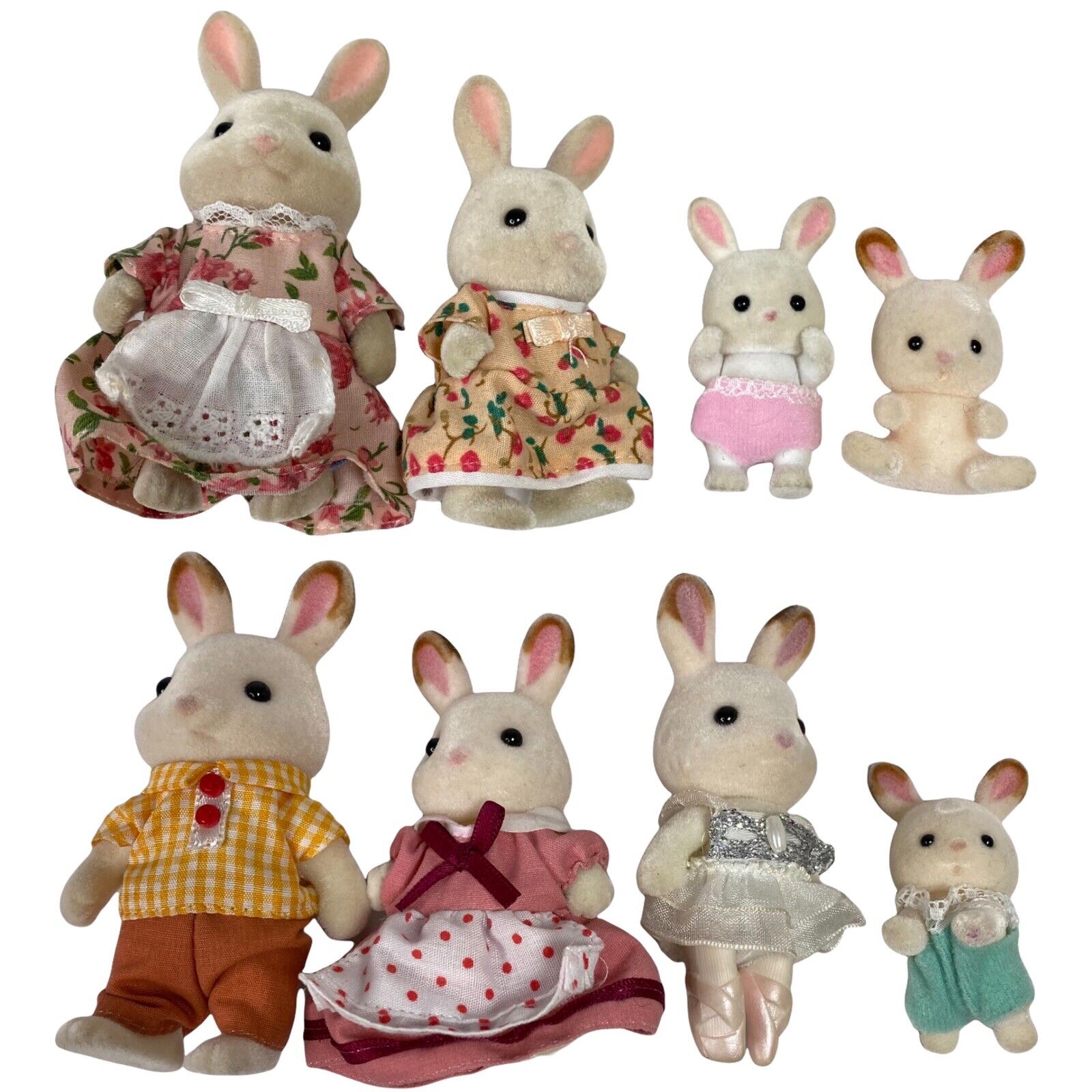 Calico Critters Bunny Rabbit Family Lot | eBay