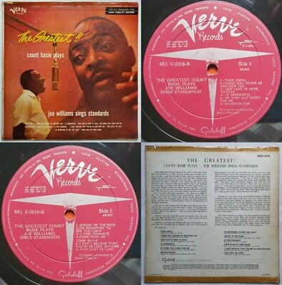 COUNT BASIE JOE WILLIAMS THE GREATEST! 1956 HI-FI MONO UNIQ CVR MEGARARE CHILEAN - Image 1 of 4