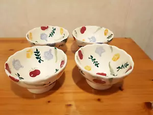 4x Emma Bridgewater Dip Bowl Set Market Deli Tazones Acanalados Raro Descontinuado ¡Nuevo! - Imagen 1 de 5