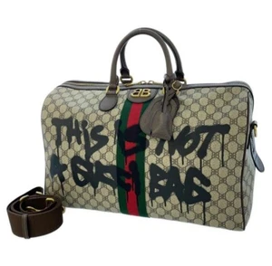 Gucci x Balenciaga Boston Tasche 2way Shoulder Collaboration The Hacker PVC #247 - Bild 1 von 10