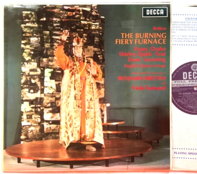 SET 356 Benjamin Britten The Burning Fiery Furnace Peter Pears Decca 1st WBG - Image 1 of 4