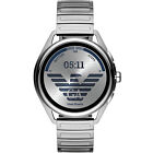 Smartwatch connectée Emporio Armani 3 bracelet métal acier inoxydable argent neuf