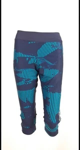 Under Armour Damen Capri Leggings Logo Hose Large blau lila türkis gebraucht, in einwandfreiem Zustand - Bild 1 von 4