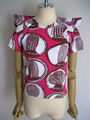 Comme Des Garcons非洲艺术发型印花弹力上衣日本制造 — 第 1/4 张图片