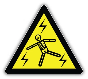 Danger Of Death Warning Sign Car Bumper Sticker Decal - ''SIZES'' - Picture 1 of 1
