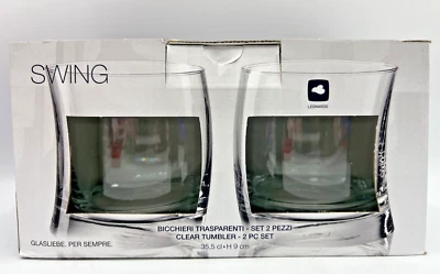Vasos Leonardo | SWING | Juego de 2 | 35,5 cl | 9 cm de alto | Transparente / Transparente