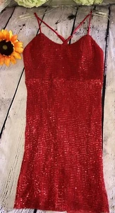 Angel Biba Damen Cocktailkleid Pailletten hinten offen rot Gr. AU 10, US M Neu mit Etikett - Bild 1 von 12