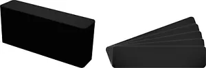(100) 7" Record Shelf Index Divider Cards - 2"x8-1/2" - Black HEAVY DUTY 40mil - Imagen 1 de 2