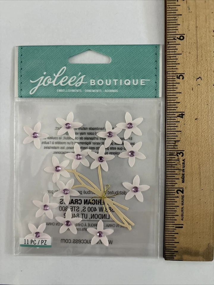 Jolee's Boutique Pegatinas 3D Violeta Flores Joya 53256 ¡Nuevo! ¡Envío rápido! Foto 1 de 1