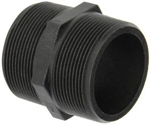 Banjo NIP200-SH Polypropylene Pipe Fitting, Short Nipple, Schedule 80, 2" NPT - Picture 1 of 2