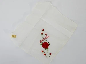 Vintage Treasure Masters Vintage Best Wishes Handkerchief Switzerland - Picture 1 of 3
